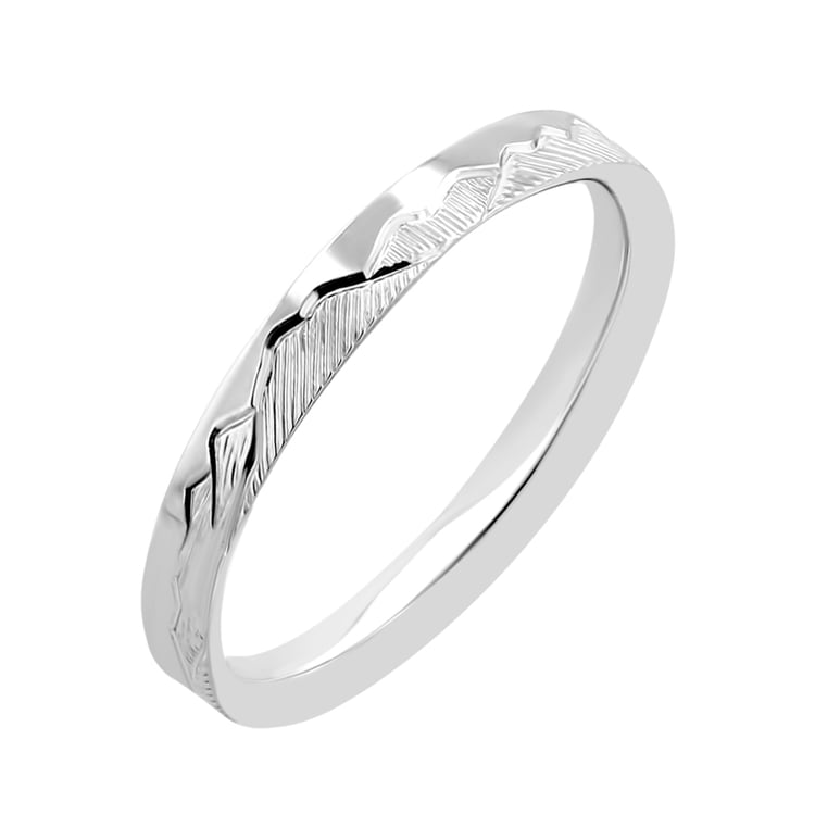 Platinové snubní prsteny s ruční rytinou hor Safa 141646