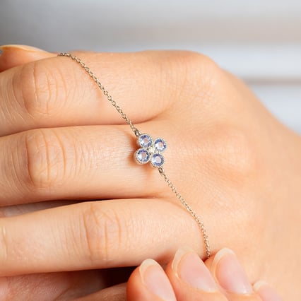 Tanzanitový náramek s diamantem Reith