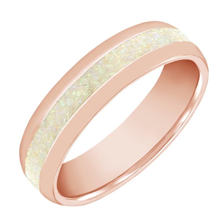 Dámský prsten s bílou opálovou výplní 63192