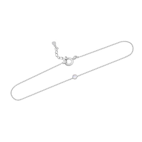 Stříbrný minimalistický náramek s měsíčním kamenem Bonato