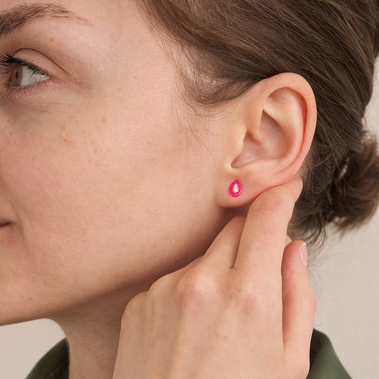 Keramické náušnice s lab-grown diamanty Melina 121883