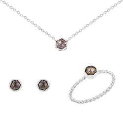 Vintage sada šperků se salt and pepper diamanty Kieren