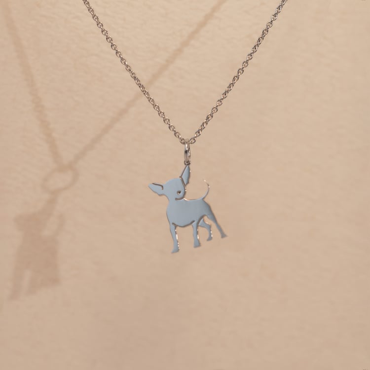 Přívěsek ve tvaru psa s gravírem Chihuahua 98370