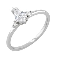 Zlatý prsten s 0.41ct IGI certifikovaným lab-grown diamantem Adalia