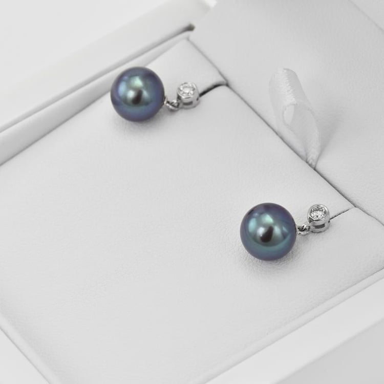 Perlové zlaté náušnice 37986