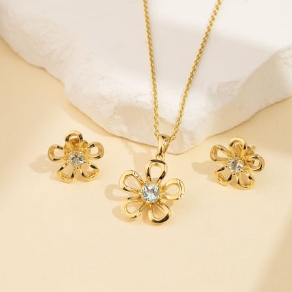 Stříbrné akvamarínové náušnice Lorna