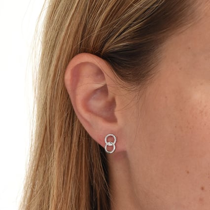 Elegantní náušnice s diamanty Landyh