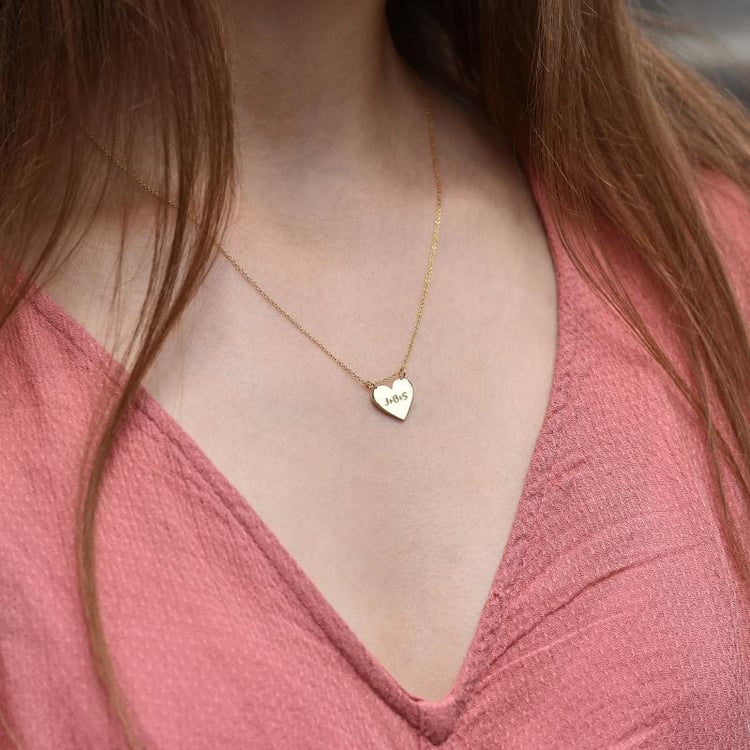 Zlaté srdíčko s gravírem 43938