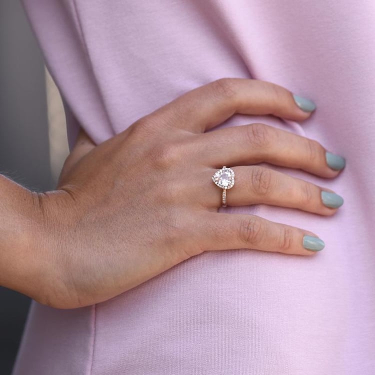 Zásnubní morganitový prsten 12684