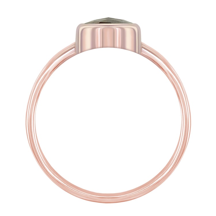 Zlatý prsten s hnědým diamantem Camilia 45328