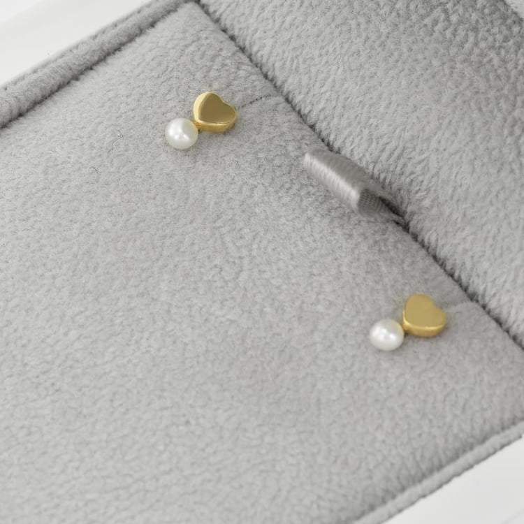 Zlaté dětské náušnice na šroubek 38781