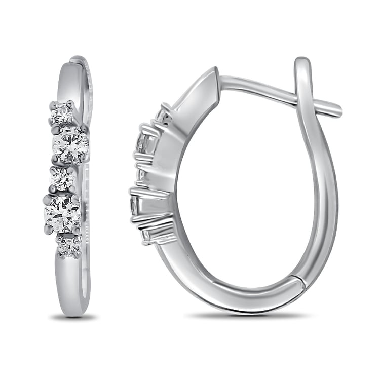 Kruhové zlaté náušnice s diamanty Halian