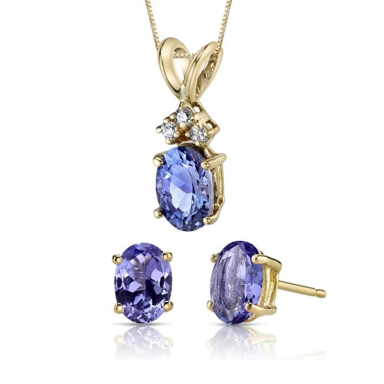 Zlatá kolekce s oválnými tanzanity Kezef