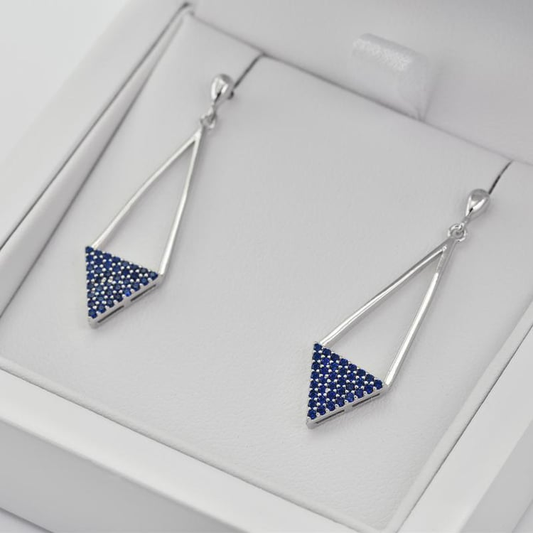 Náušnice ze stříbra se spinely 26623