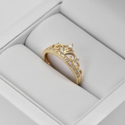 Princeznin zlatý prsten s diamanty Alpana
