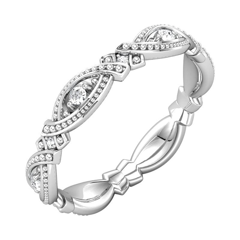 Vintage obroučka zdobená lab-grown diamanty Yash