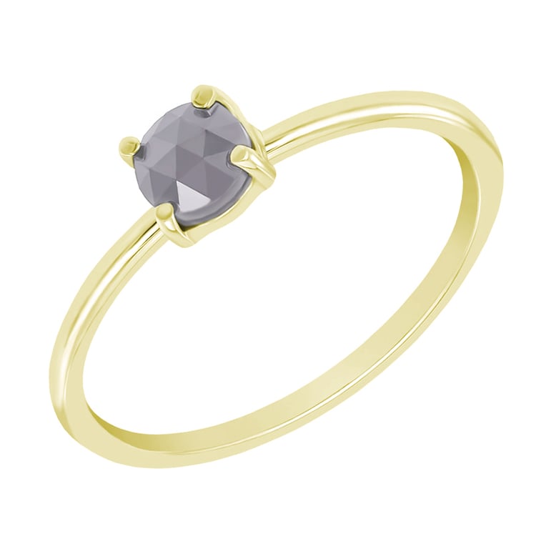 Salt´n´pepper prsten ze žlutého zlata 44268