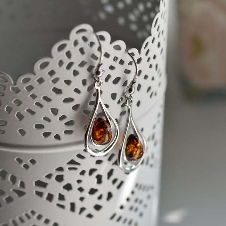 Jantarové náušnice 31935