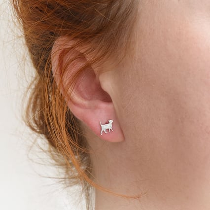 Stříbrné náušnice s koťaty Kitty