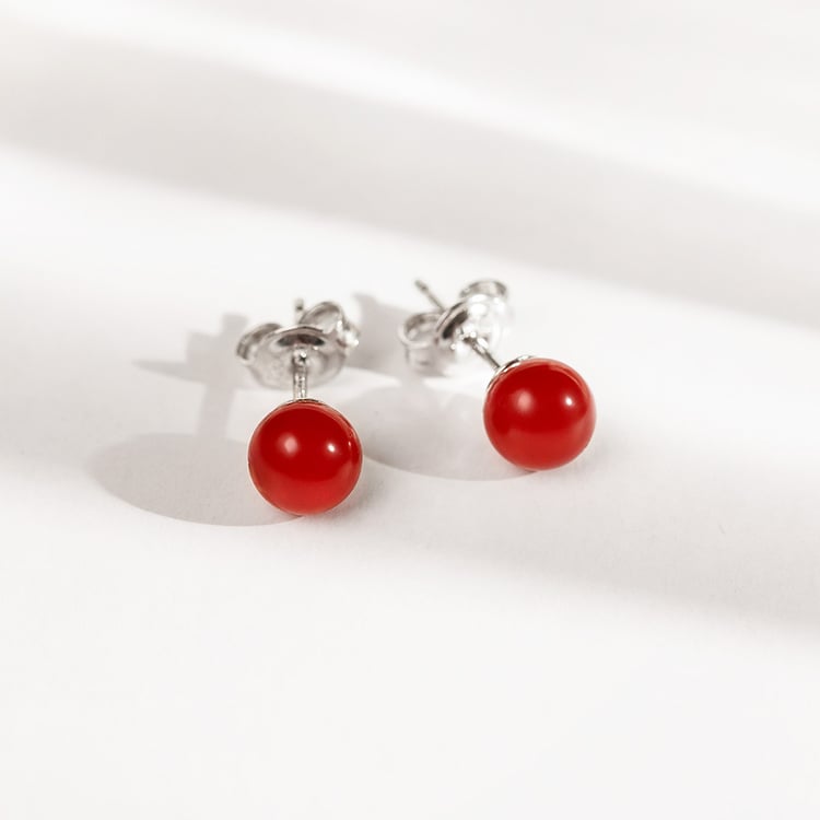 Minimalistické náušnice s korály 158390