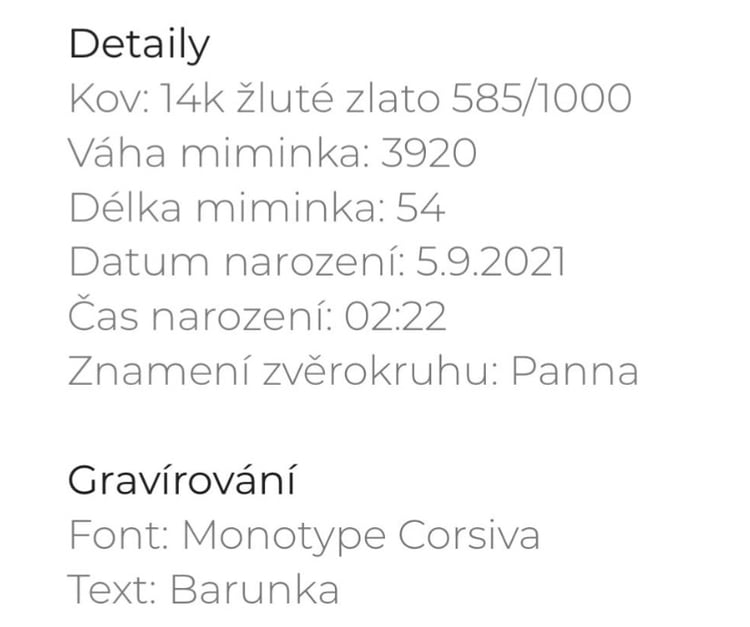 Novorozenecký přívěsek s oboustranným gravírem dle vaší volby 163885