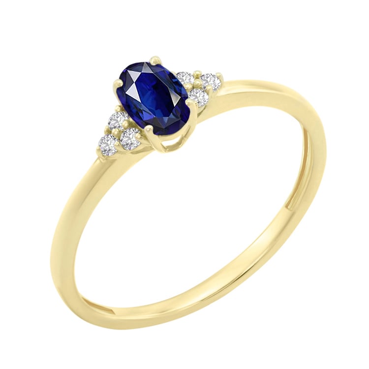 Zásnubní prsten se safírem a diamanty Sheldo 151171