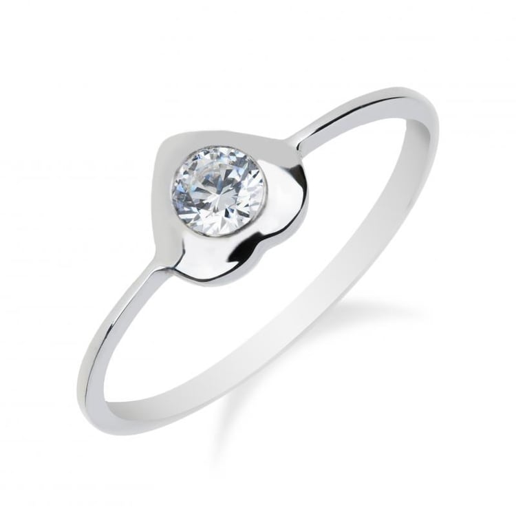 Zlatý zásnubní prsten s diamantem