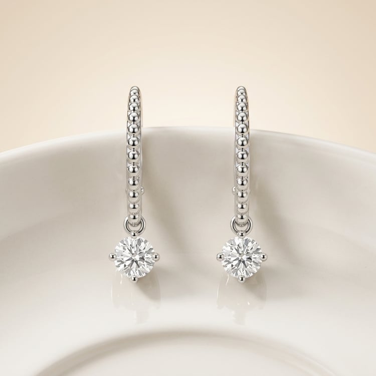 Stříbrné náušnice s 0.25ct lab-grown diamantem Fana 171424