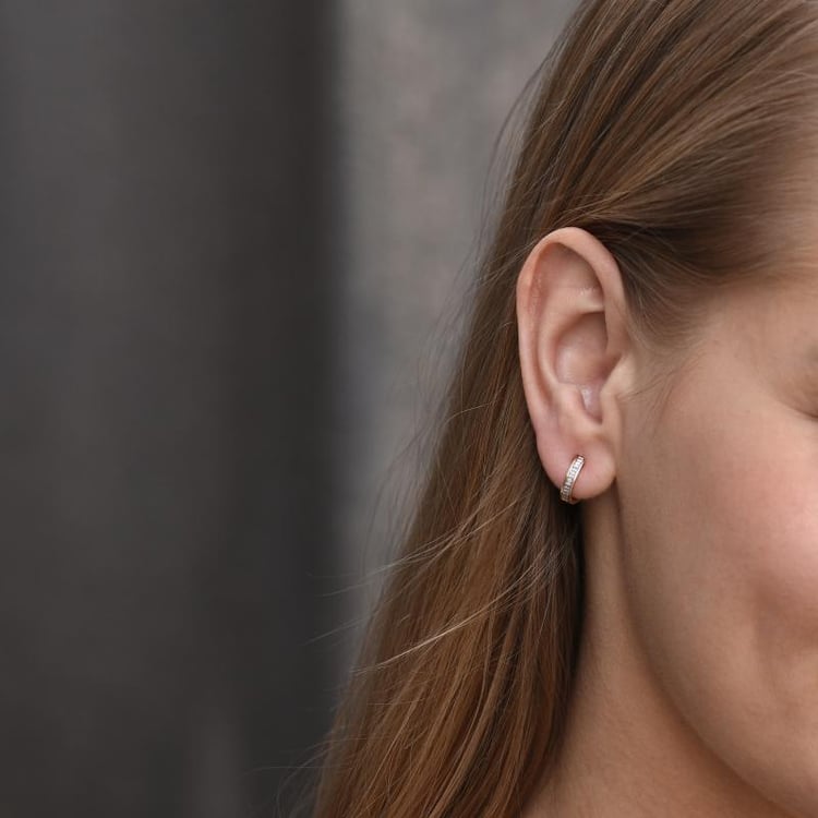 Diamantové zlaté náušnice 10176