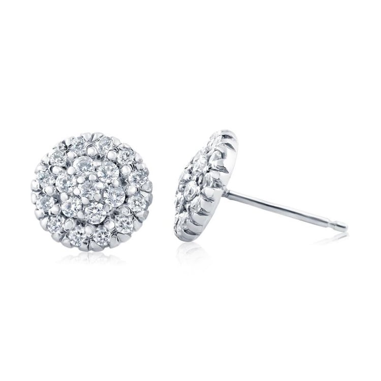 Náušnice s diamanty z bílého zlata 1866