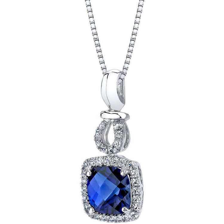 Zlatý přívěsek se safírem a topazy Damion