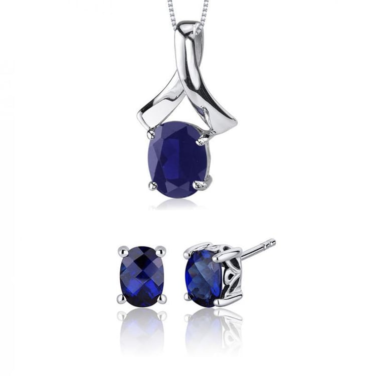 Stříbrná kolekce se safíry