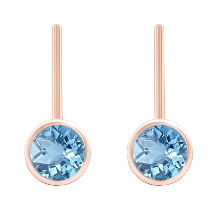 Topazové visací náušnice ze zlata 43570