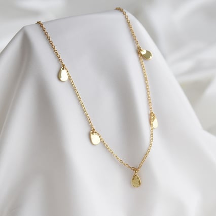 Stříbrný náhrdelník s drobnými kapkami Lucie