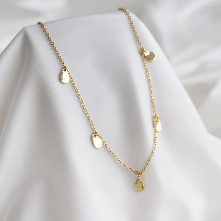 Stříbrný náhrdelník s drobnými kapkami Lucie 82101