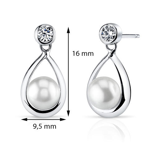 Jemné náušnice s perlami 5484