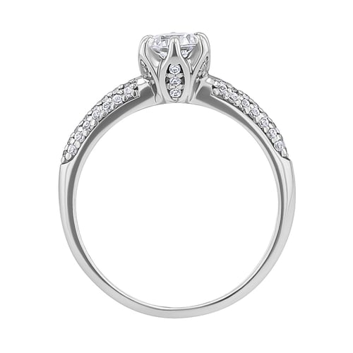Zásnubní zlatý prsten s lab-grown diamanty Lineas