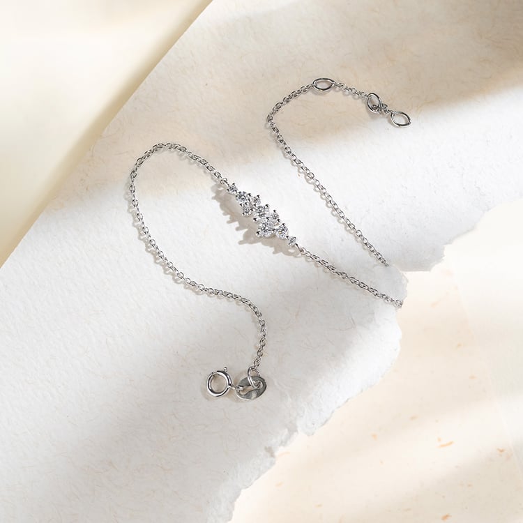 Minimalistický cluster náramek s lab-grown diamanty Kianna 161342