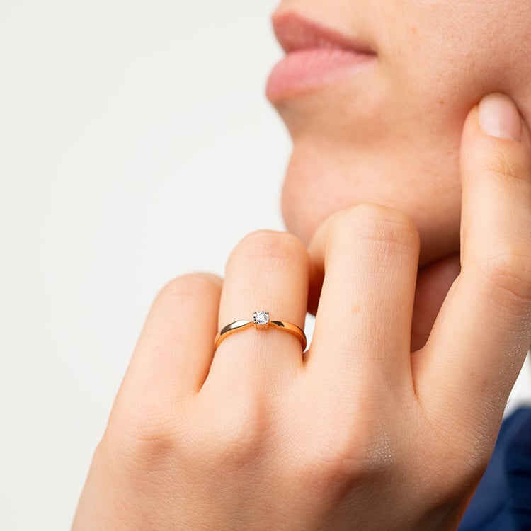 Elegantní zásnubní prsten s diamantem Ximena 146615