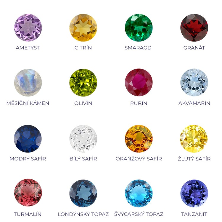 Stříbrný náramek s drahokamy dle vašeho výběru Joe 99361