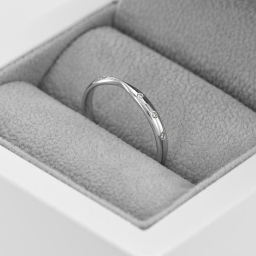 Minimalistický eternity prsten s lab-grown diamanty Toskani