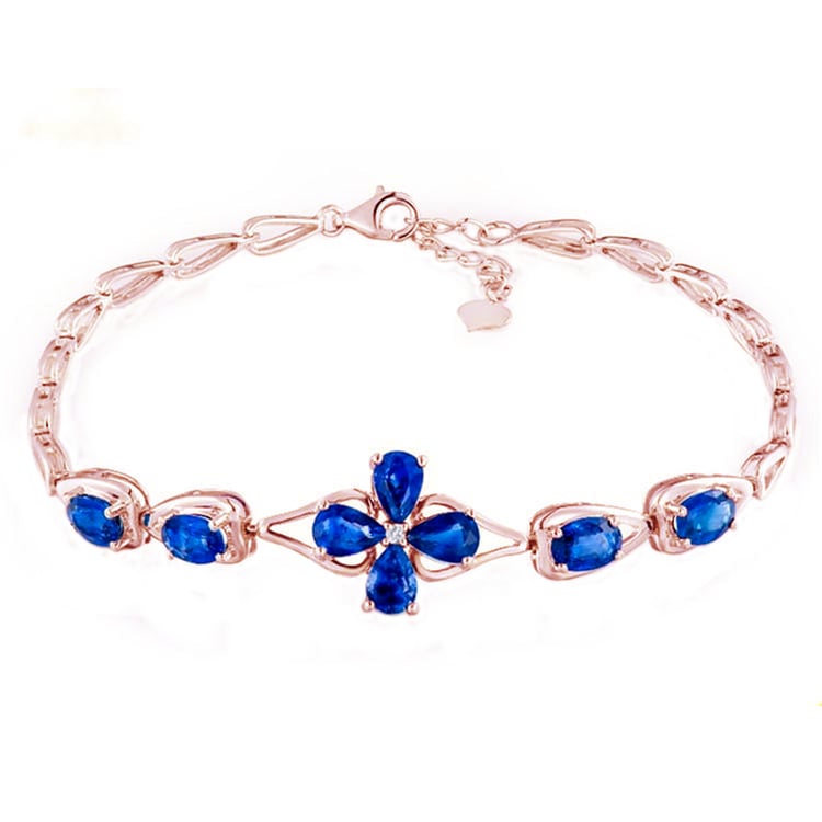 Safírový náramek z růžového zlata 80642