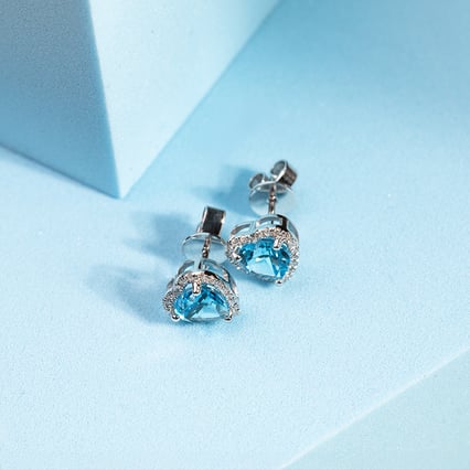 Topazové náušnice ze zlata Iveri