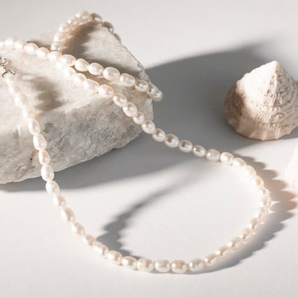 Stříbrný perlový náhrdelník Lucille