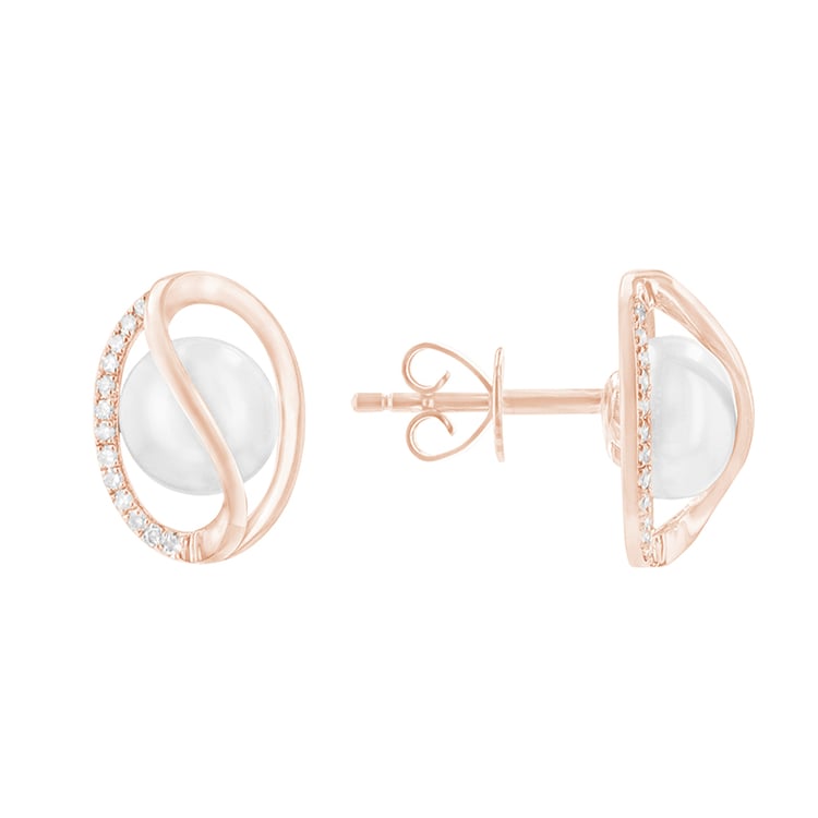 Zlaté náušnice s diamanty 87481