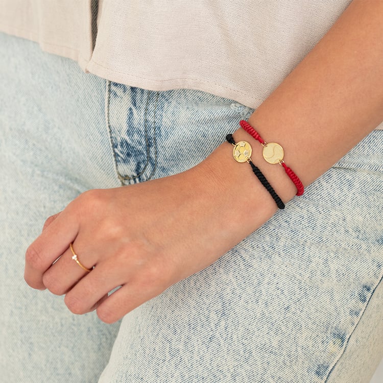 Šňůrkový náramek míč s gravírem dle vaší volby Tennis 124815