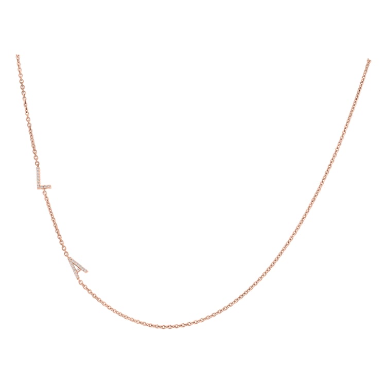 Náhrdelník se 2 písmenky a lab-grown diamanty Lupe 152245