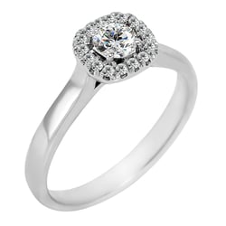 Zásnubní prsten s lab-grown diamanty v halo stylu Reley