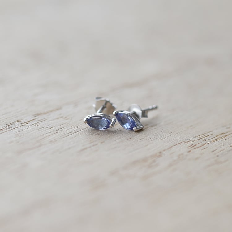 Stříbrné náušnice s tanzanity 60286