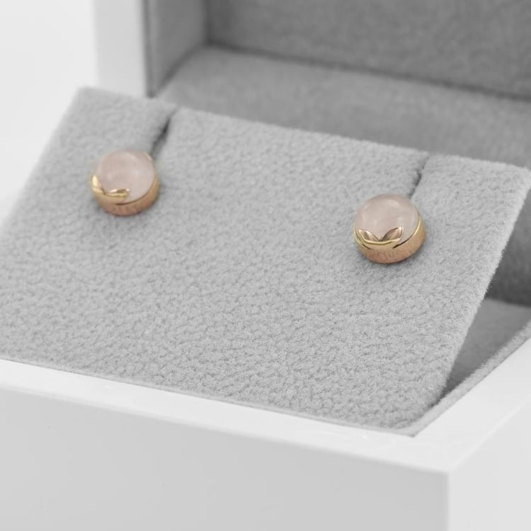 Náušnice s cabochon růženíny 50560